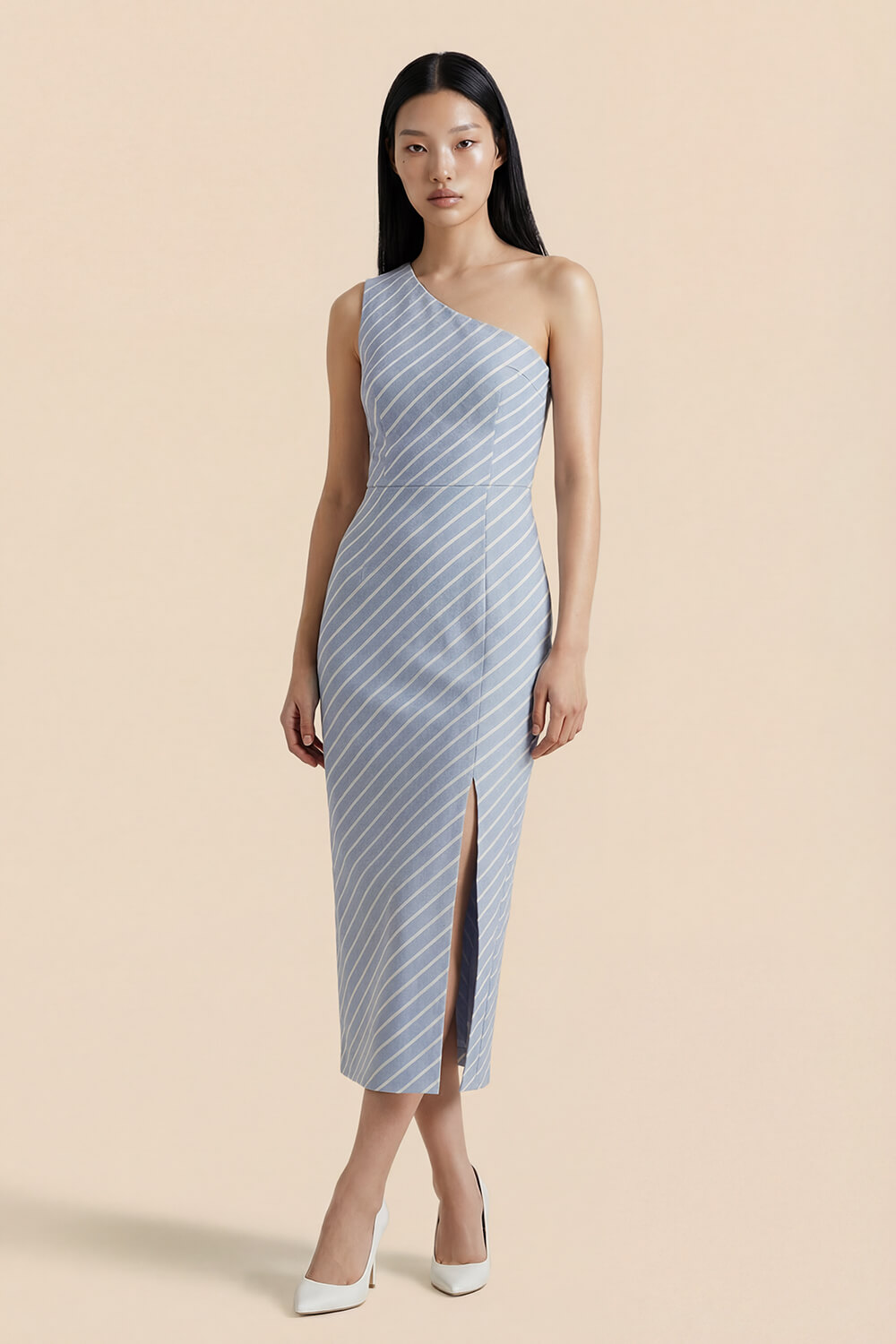 Asymmetric one shoulder dress