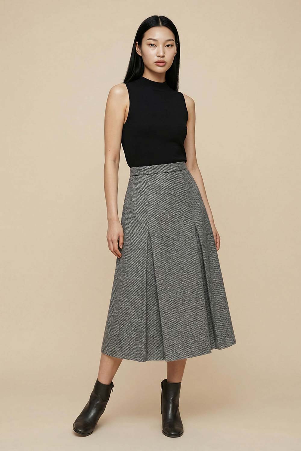 Merino wool skirt
